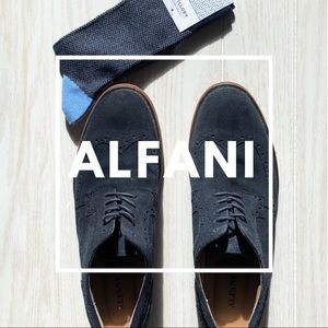 Alfani Blue Suede Shoe + 1 FREE pair of Socks!